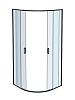 AQ ARI RO 08020BL Душевой уголок 1/4 круга, двери раздвижные 800x800x2000, профиль черный, стекло прозрачное 100_100_2407809