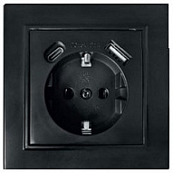 Розетка с заземлением и 2хUSB type A и C, без рамки Stekker Эрна 50078 500_191_2301295