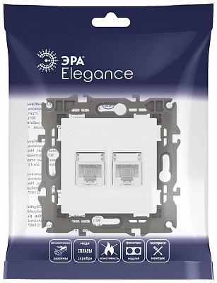 Розетка Ethernet RJ-45 без рамки Эра Эра Elegance 14-3108-01 400_400_2400674