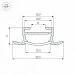 Профиль встраиваемый Arlight TK-F-2000 (CT) ANOD 016936 250_100_1887081
