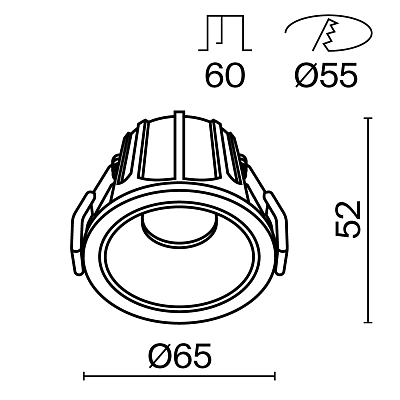 Встраиваемый светильник Technical DL043-01-10W3K-RD-W 400_400_2438242