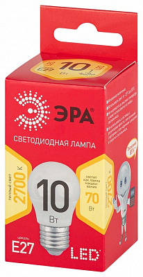 Лампа светодиодная Эра  E27 10Вт 2700K LED P45-10W-827-E27 R 400_400_2842414