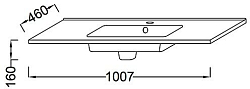 EXUA112-00 OLA раковина 100 см 250_100_2415195