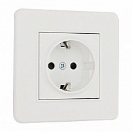 Розетка с заземлением и со шторкой Arte Milano SET16-1 SET16-1-40-1 white 500_191_2306038