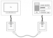 Розетка HDMI без рамки Werkel черный матовый W1186008 250_100_1882160