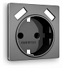 Накладка для розетки с заземлением и со шторками и 2хUSB type A Ambrella Volt ALFA AP6590 100_100_2185394