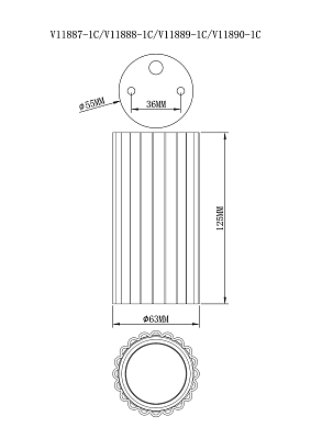 Накладной светильник Moderli  V11889-1C 400_400_3075569