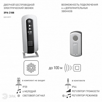 Звонок беспроводной Эра  C108 400_400_2404182