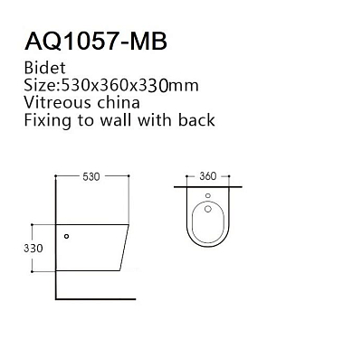 AQ1057-MB ВЕГА Биде подвесное 530*360*330, цвет черный матовый 400_400_2408293