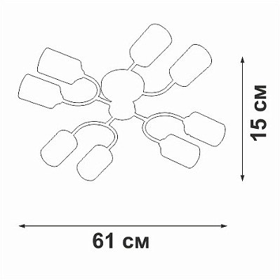 Потолочная люстра Vitaluce V2822 V2822-1/8PL 400_400_1820395