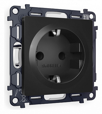 Розетка с заземлением и со шторкой, без рамки Ambrella Volt ALFA MA807010 400_400_2187066