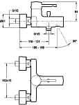 E45532-CP CUFF смеситель Смесители для ванны 250_100_2414917
