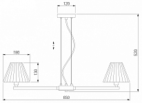 Подвесная люстра Eurosvet Peony 60136/8 хром/серый 250_100_1811504