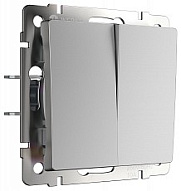 Выключатель двухклавишный без рамки Werkel серебряный W1123008 500_191_2393328