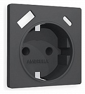 Накладка для розетки с заземлением и со шторками и 2хUSB type A и C Ambrella Volt ALFA AP9100 500_191_2306732