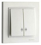Выключатель проходной двухклавишный Mono Electric Despina 102-010023-111 250_100_2162435