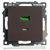 Розетка 2хUSB type A и C без рамки Stekker Катрин 50057 100_100_2160617