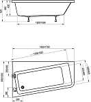 Ванна 10° 170х100 L белая 250_100_2419068