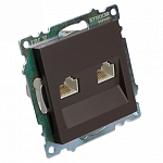 Розетка двойная Ethernet RJ-45 без рамки Stekker Катрин 50006 250_100_2160926