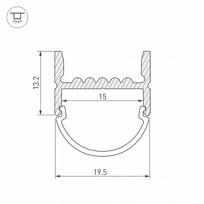 Профиль накладной Arlight ARH-WIDE-H20-2000 ANOD 018859 400_400_662234