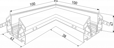 Соединитель угловой L-образный для треков встраиваемых Elektrostandard Slim Magnetic a067414 400_400_2124341