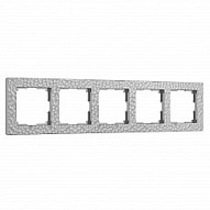 Рамка на 5 постов Werkel Hammer серебряный W0052406 500_191_2296473