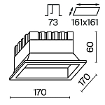 Встраиваемый светильник Technical DL056-24W3-4-6K-W 250_100_Array
