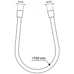 BE175XG IDEALFLEX шланг для душа 1700 мм, матовый черный 250_100_2414385
