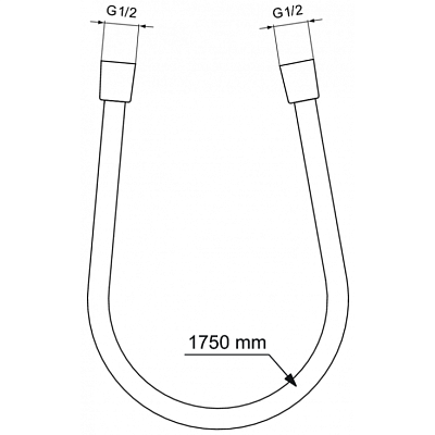 BE175XG IDEALFLEX шланг для душа 1700 мм, матовый черный 400_400_2414385