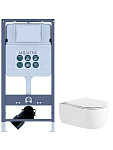 Set AQUATEK ЕВРОПА New-INSP01 рама AQUATEK INSP-0000001 +звукоизоляционная прокладка+унитаз ЕВРОПА AQ1106L-00+тонкое сиденье с механиз 250_100_Array