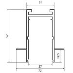 ST021.439.00H Шинопровод SKYLINE 220 встраиваемый ST-Luce Черный Длина 3 000мм СКАЙЛАЙН 220V 250_100_2950885