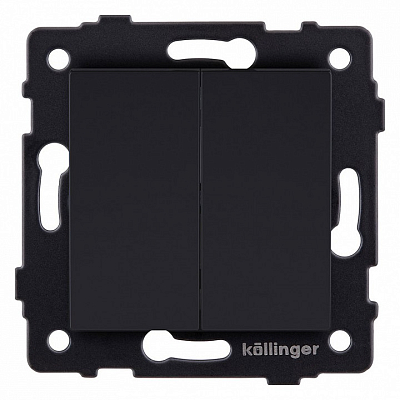 Выключатель двухклавишный без рамки Kollinger  REA-S-007BM 400_400_3123999