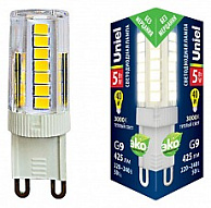 Лампа светодиодная Uniel  G9 5Вт 3000K LED-JCD-5W/3000K/G9/CL GLZ09TR картон 500_191_2257342