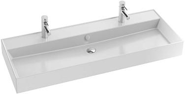 EXBK112-00 VIVIENNE Керамическая раковина 120х46 см, белая 500_191_3226373