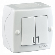 Выключатель двухклавишный Mono Electric Octans IP20 104-010101-102 500_191_3235190