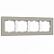Рамка на 4 поста Werkel Split (дымчатый/белый, soft-touch) W0043067