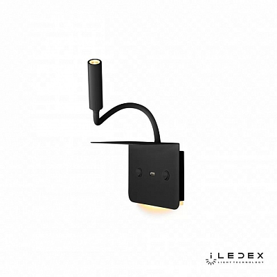 Бра с полкой iLedex Support 7031C BK 400_400_1990954
