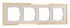 Рамка на 4 поста Werkel Baguette (айвори/латунь) W0042851 100_100_2296995