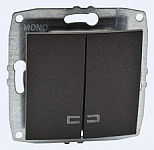 Выключатель двухклавишный с подсветкой без рамки Mono Electric Despina / Larissa 500-002025-103 250_100_Array