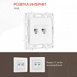 Розетка Ethernet RJ-45 без рамки Arte Milano am-217 217.45-2.white 250_100_2167891