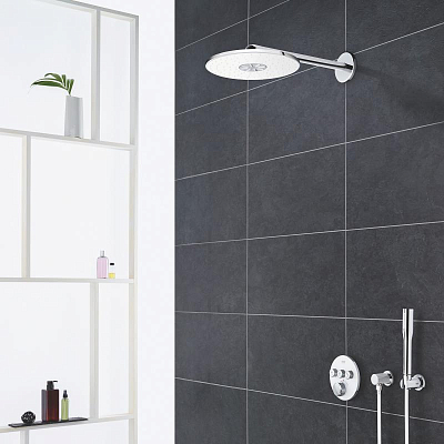 26475LS0 Rainshower 310 SmartActive Верхний душ с душевым кронштейном 430 мм, 2 режима струи, белая луна 400_400_1438516