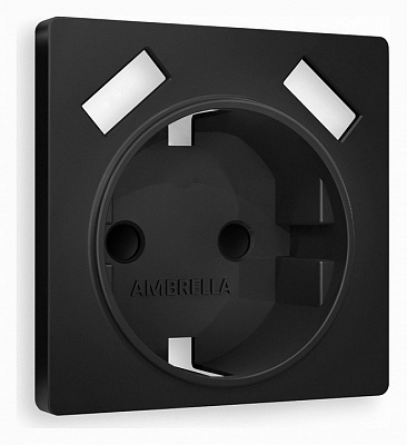 Накладка для розетки с заземлением и со шторками и 2хUSB type A Ambrella Volt ALFA AP8090 400_400_2185445