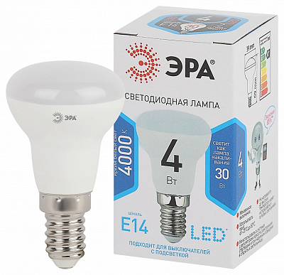 Лампа светодиодная Эра Стандарт E14 4Вт 4000K LED R39-4W-840-E14 400_400_2473449