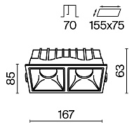 Встраиваемый светильник Technical DL043-02-15W4K-SQ-W 500_191_2438282