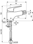 BA386AA FINE Смеситель для биде 250_100_2414318
