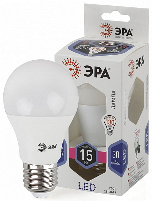 Лампа светодиодная Эра Стандарт E27 15Вт 6000K LED A60-15W-860-E27 400_400_2473856