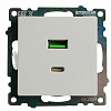 Розетка 2хUSB type A и C без рамки Stekker Катрин 50051 100_100_2160558