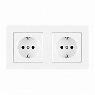 Розетка с заземлением и со шторкой Arte Milano SET06-2 SET06-2-40-1x2 white 500_191_2305965