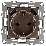 Розетка с заземлением и со шторкой и 2хUSB, без рамки Эра Эра 12 12-4109-13 500_191_2395107