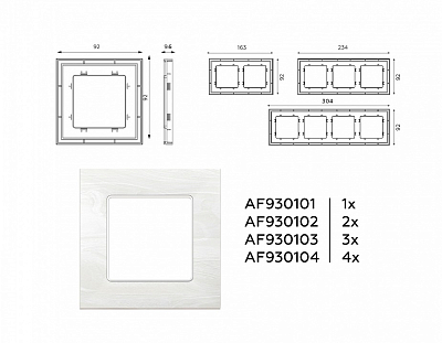Рамка на 1 пост Ambrella Volt ALFA AF930101 400_400_2184709